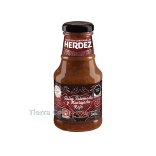 Salsa Roja Tatemada y Martajada-Herdez-240g (Salsa Mexicaine Rouge Tatemada & Martajada)